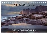 Norwegen - der hohe Norden (Tischkalender 2025 DIN A5 quer), CALVENDO Monatskalender