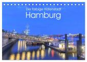 Die farbige Hafenstadt Hamburg (Tischkalender 2025 DIN A5 quer), CALVENDO Monatskalender