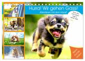 Hurra! Wir gehen Gassi! Abenteuer mit dem Hund! (Tischkalender 2025 DIN A5 quer), CALVENDO Monatskalender