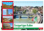 Einzigartiges Italien (Tischkalender 2025 DIN A5 quer), CALVENDO Monatskalender
