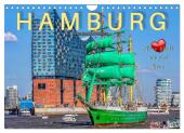 Hamburg - meine Stadt mit viel Herz (Wandkalender 2025 DIN A4 quer), CALVENDO Monatskalender