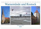 Warnemünde und Rostock, Perlen an der Ostsee (Tischkalender 2025 DIN A5 quer), CALVENDO Monatskalender