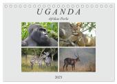 Afrikas Perle Uganda (Tischkalender 2025 DIN A5 quer), CALVENDO Monatskalender
