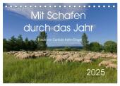Mit Schafen durch das Jahr (Tischkalender 2025 DIN A5 quer), CALVENDO Monatskalender