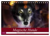 Magische Hunde - Hunde die uns täglich verzaubern (Tischkalender 2025 DIN A5 quer), CALVENDO Monatskalender