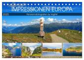 Impressionen Europa, Panoramafotografien by VogtArt (Tischkalender 2025 DIN A5 quer), CALVENDO Monatskalender
