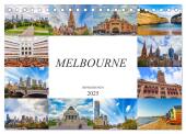 Melbourne Impressionen (Tischkalender 2025 DIN A5 quer), CALVENDO Monatskalender