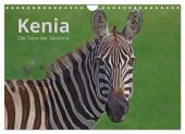 Kenia - Die Tiere der Savanne (Wandkalender 2025 DIN A4 quer), CALVENDO Monatskalender