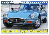 Jaguar E-Type Memorial (Tischkalender 2025 DIN A5 quer), CALVENDO Monatskalender