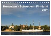 Norwegen - Schweden - Finnland (Tischkalender 2025 DIN A5 quer), CALVENDO Monatskalender