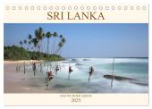 Sri Lanka Das Wunder Asiens (Tischkalender 2025 DIN A5 quer), CALVENDO Monatskalender