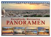 Europäische Metropolen - Panoramen (Tischkalender 2025 DIN A5 quer), CALVENDO Monatskalender