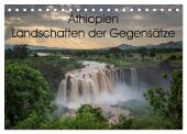 Äthiopien Landschaften der Gegensätze (Tischkalender 2025 DIN A5 quer), CALVENDO Monatskalender