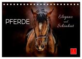 Eleganz und Schönheit - Pferde (Tischkalender 2025 DIN A5 quer), CALVENDO Monatskalender