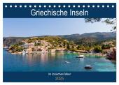 Griechische Inseln im Ionischen Meer (Tischkalender 2025 DIN A5 quer), CALVENDO Monatskalender
