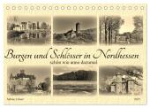 Burgen und Schlösser in Nordhessen (Tischkalender 2025 DIN A5 quer), CALVENDO Monatskalender
