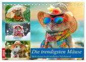 Die trendigsten Mäuse. Mode-Saison in der niedlichen Pelzchenwelt (Tischkalender 2025 DIN A5 quer), CALVENDO Monatskalen