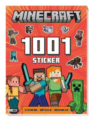 Minecraft: 1001 Sticker: Stickern - Rätseln - Ausmalen