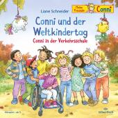 Conni und der Weltkindertag / Conni in der Verkehrsschule, 1 Audio-CD