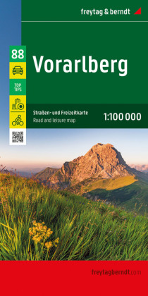 Vorarlberg, Straßen- und Freizeitkarte 1:100.000, freytag & berndt