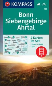 KOMPASS Wanderkarten-Set 822 Bonn, Siebengebirge, Ahrtal (2 Karten) 1:35.000