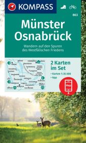 KOMPASS Wanderkarten-Set 863 Münster, Osnabrück (2 Karten) 1:35.000