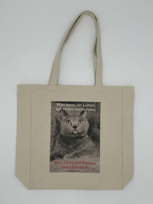 Katzen-Baumwolltasche: Katzen und Literatur 