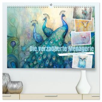 Die verzauberte Menagerie (hochwertiger Premium Wandkalender 2026 DIN A2 quer), Kunstdruck in Hochglanz 