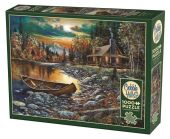 COBBLE HILL PUZZLES - Blockhütte am See 1000 Teile