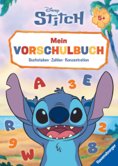 Disney Stitch - Mein Vorschulbuch: Buchstaben, Zahlen, Konzentration