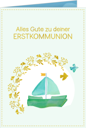 Pop-up-Grußkarte - Alles Gute zu deiner Erstkommunion